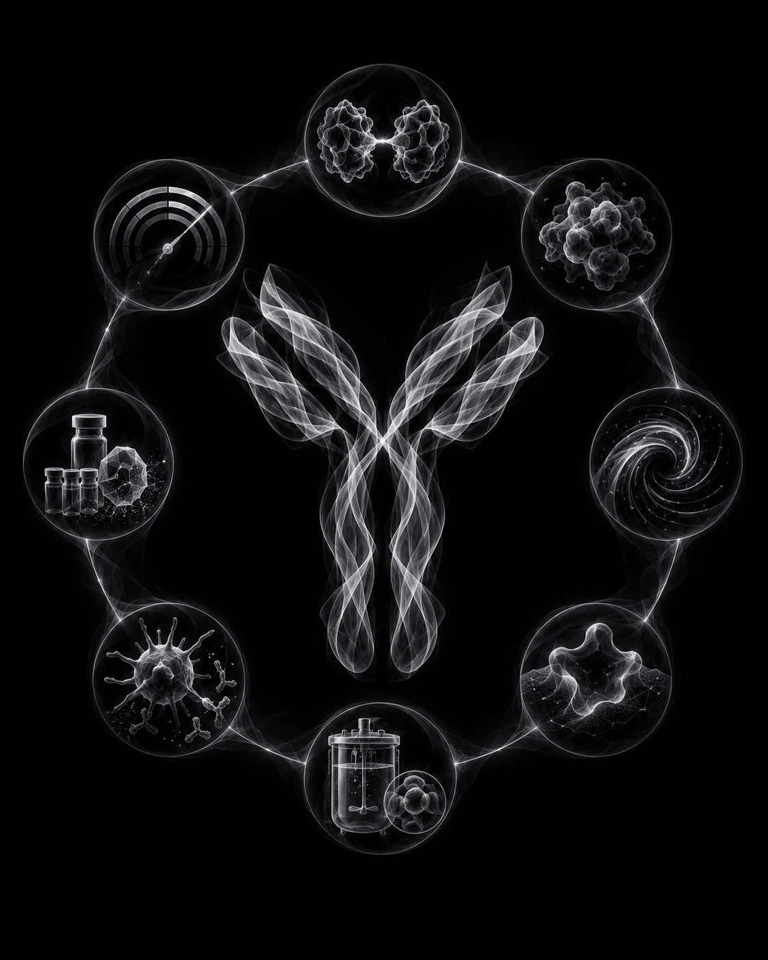 Scientific visualization representing antibody developability screening metrics