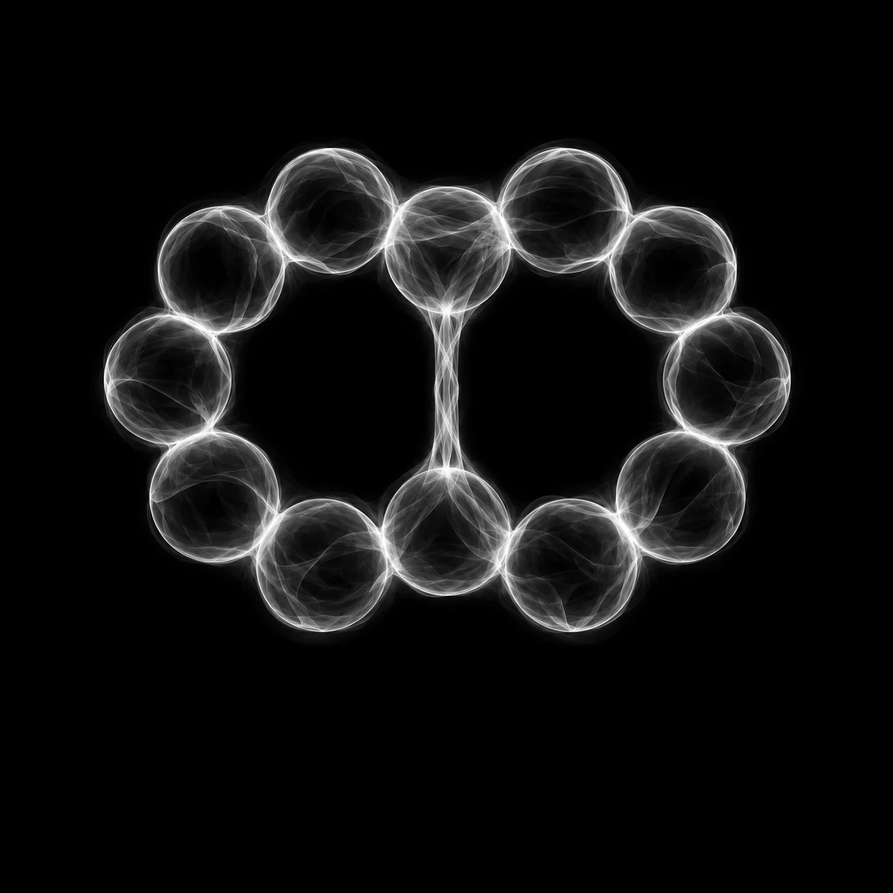 Scientific visualization representing cyclic and macrocyclic peptide design