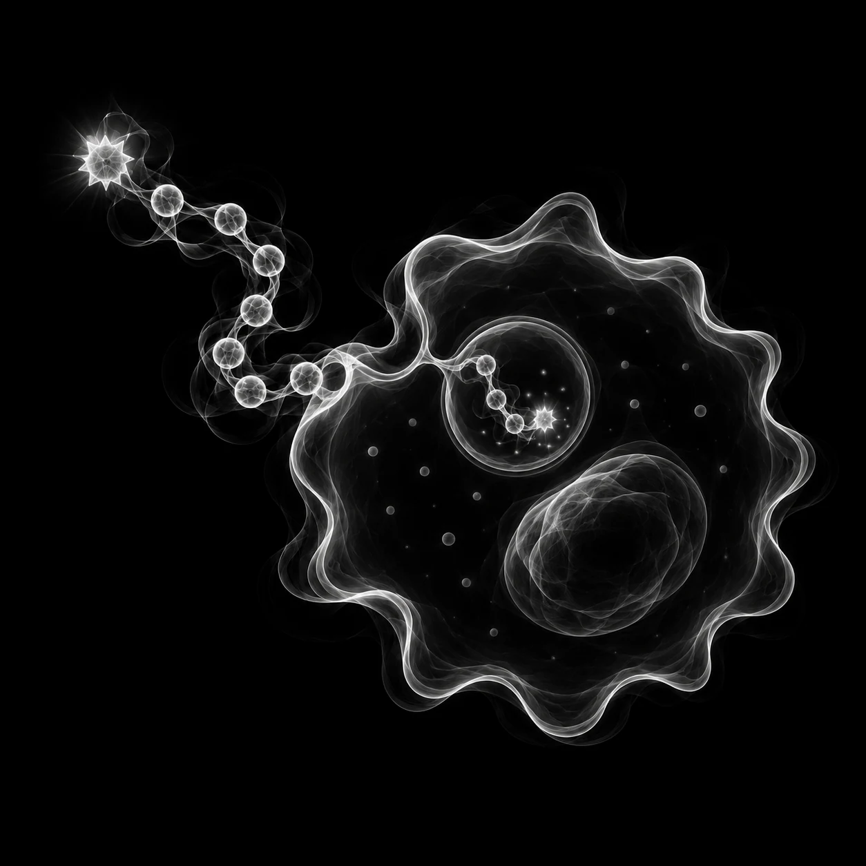 Scientific visualization representing peptide-drug conjugate and PRRT linker workflows