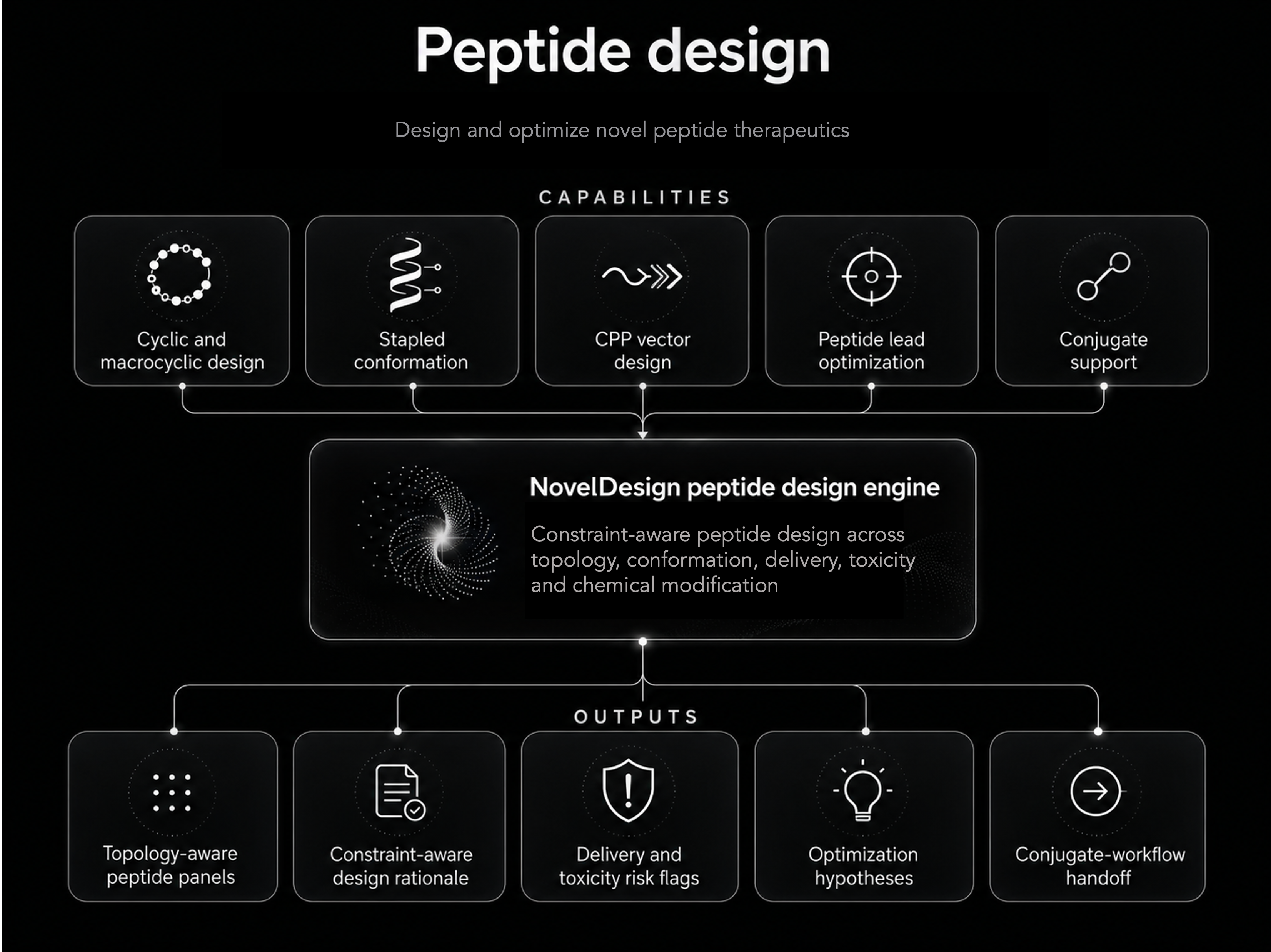 NovelDesign peptide-design workflow diagram